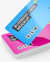 Glossy Paper Business Cards Mockup