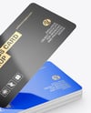 Glossy Paper Business Cards Mockup