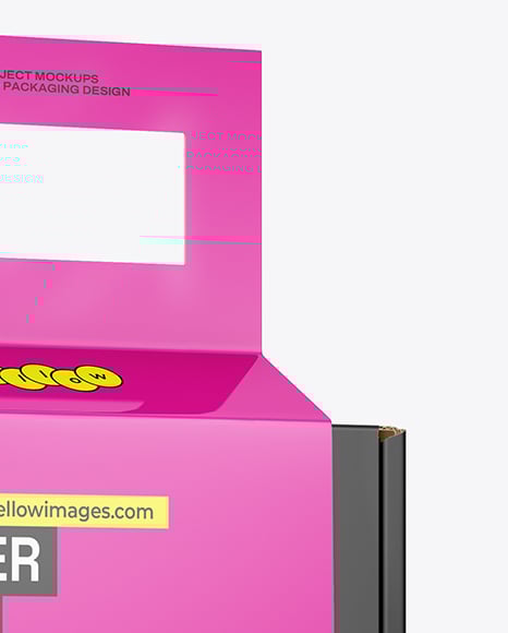 Glossy Paper Box in Sleeve Mockup