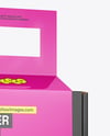 Glossy Paper Box in Sleeve Mockup