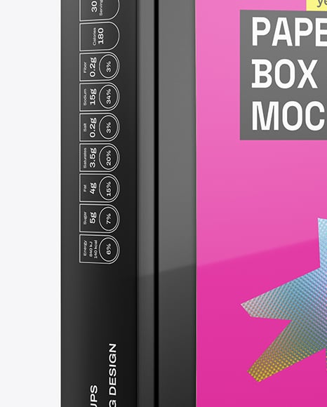 Glossy Paper Box in Sleeve Mockup