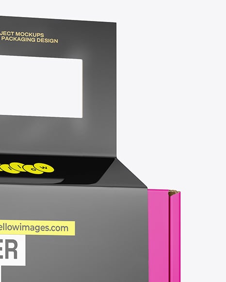 Glossy Paper Box in Sleeve Mockup