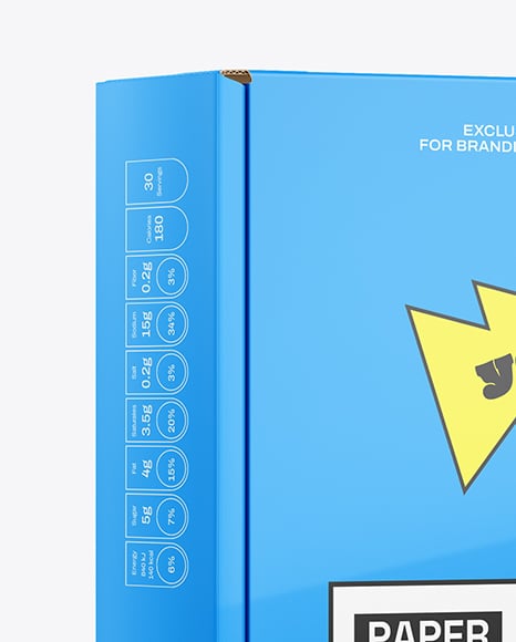 Glossy Paper Box in Sleeve Mockup