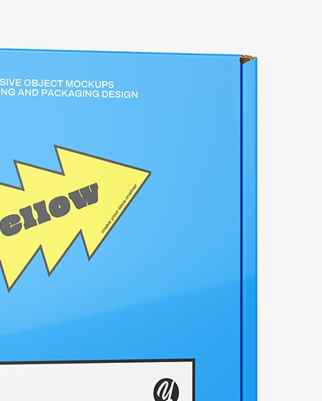 Glossy Paper Box in Sleeve Mockup