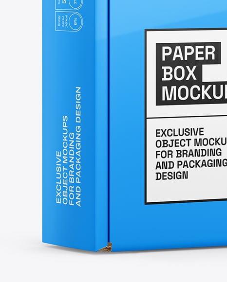 Glossy Paper Box in Sleeve Mockup