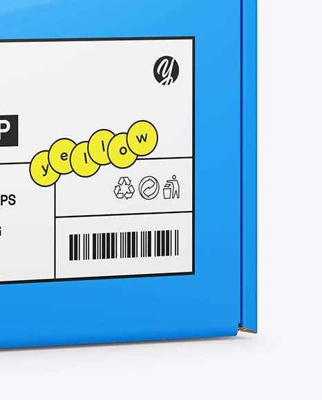 Glossy Paper Box in Sleeve Mockup