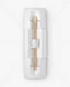 Glossy Paper Box in Sleeve with Wooden Chopsticks Mockup