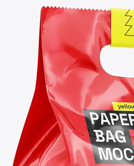 Glossy Food Bag Mockup