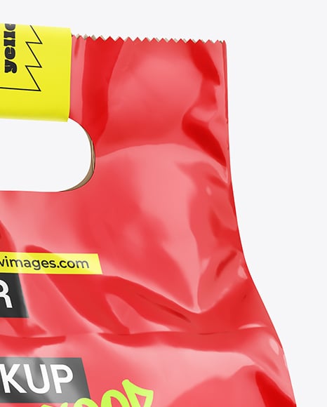 Glossy Food Bag Mockup