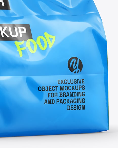 Glossy Food Bag Mockup