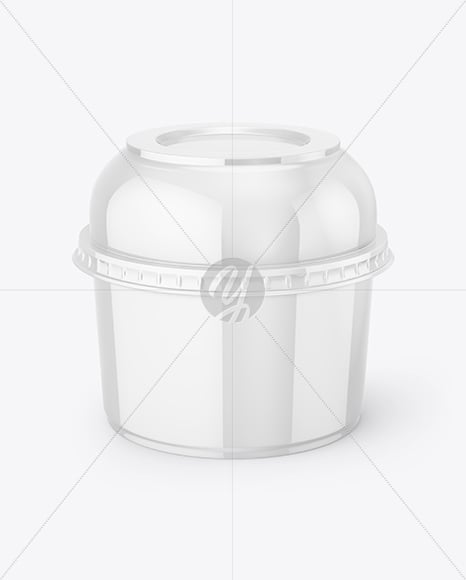 Glossy Plastic Cup Mockup