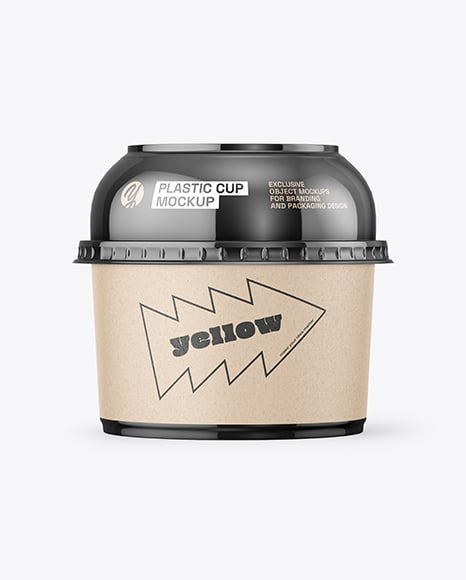Glossy Plastic Cup Mockup