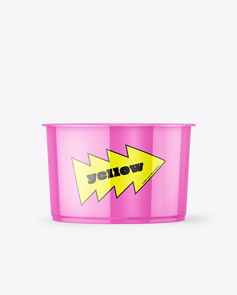 Glossy Plastic Cup Mockup