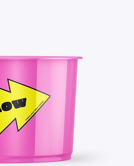 Glossy Plastic Cup Mockup