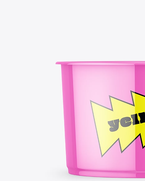 Glossy Plastic Cup Mockup