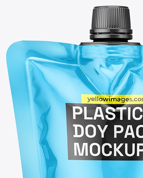Glossy Plastic Doy Pack Mockup