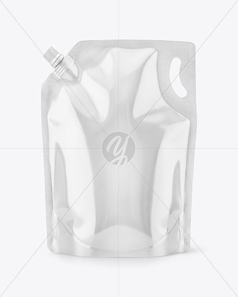 Glossy Plastic Pouch with Handle Mockup