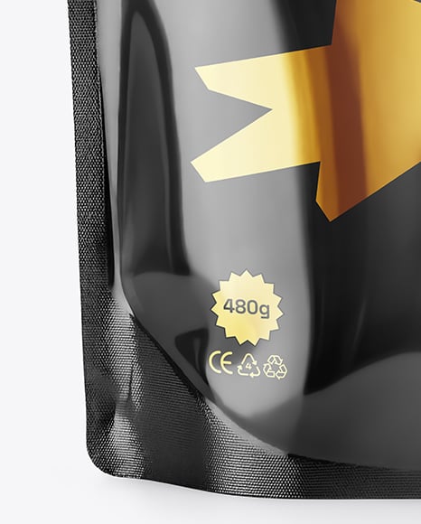 Glossy Plastic Pouch with Handle Mockup