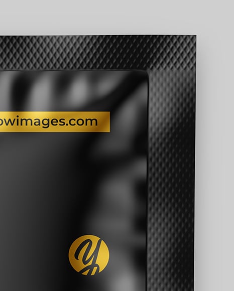 Glossy Sachet Mockup