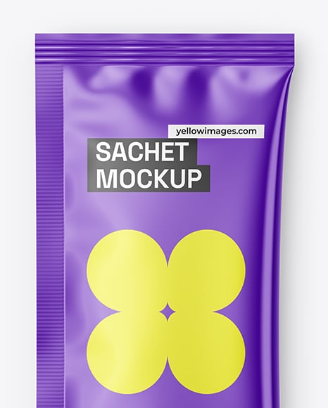 Glossy Sachet Mockup
