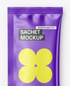 Glossy Sachet Mockup