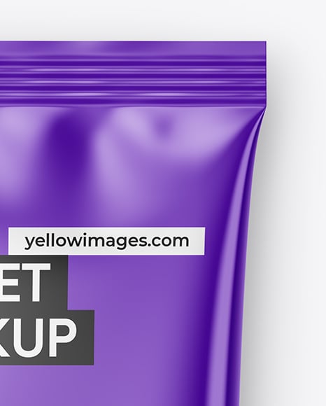 Glossy Sachet Mockup