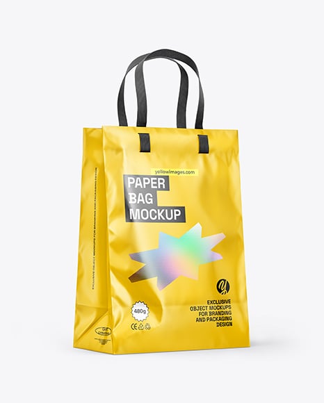 Glossy Shopping Bag Mockup