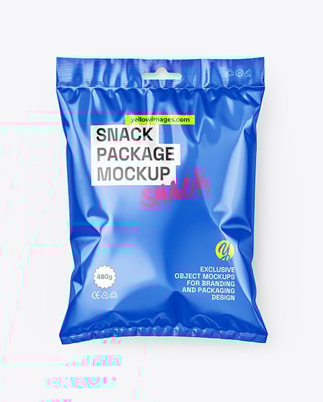 Glossy Snack Pack Mockup