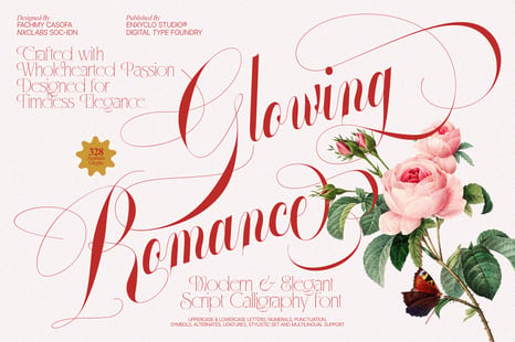 Glowing Romance — Elegant Script Calligraphy Font