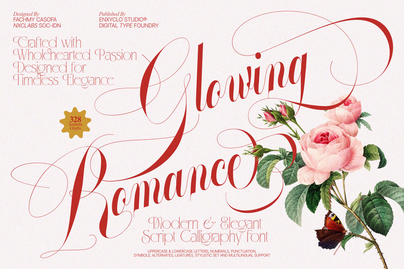 Glowing Romance — Elegant Script Calligraphy Font