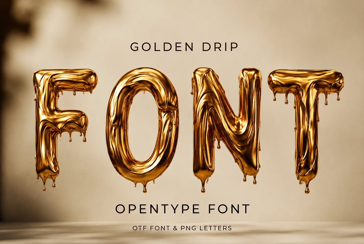 Golden Drip Font