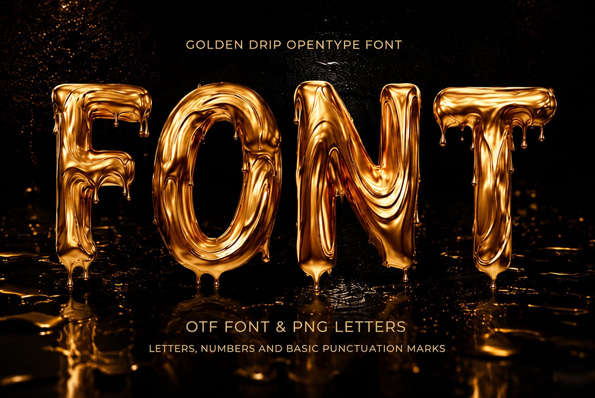 Golden Drip Font