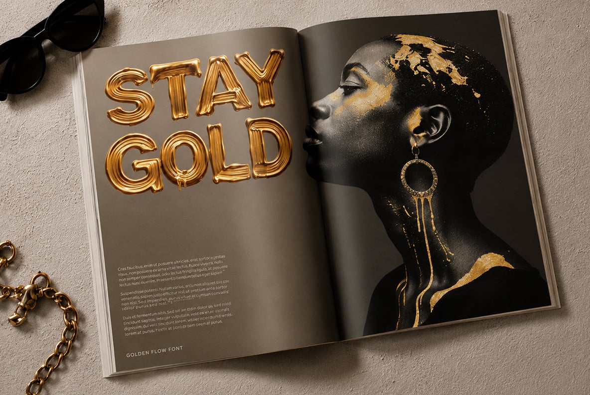 Golden Flow Font