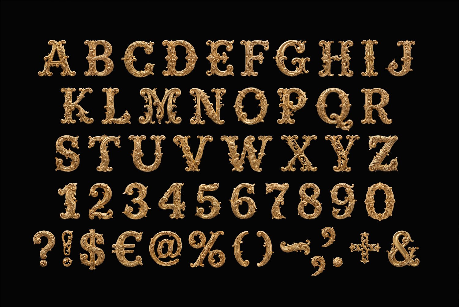 Golden Rococo Font