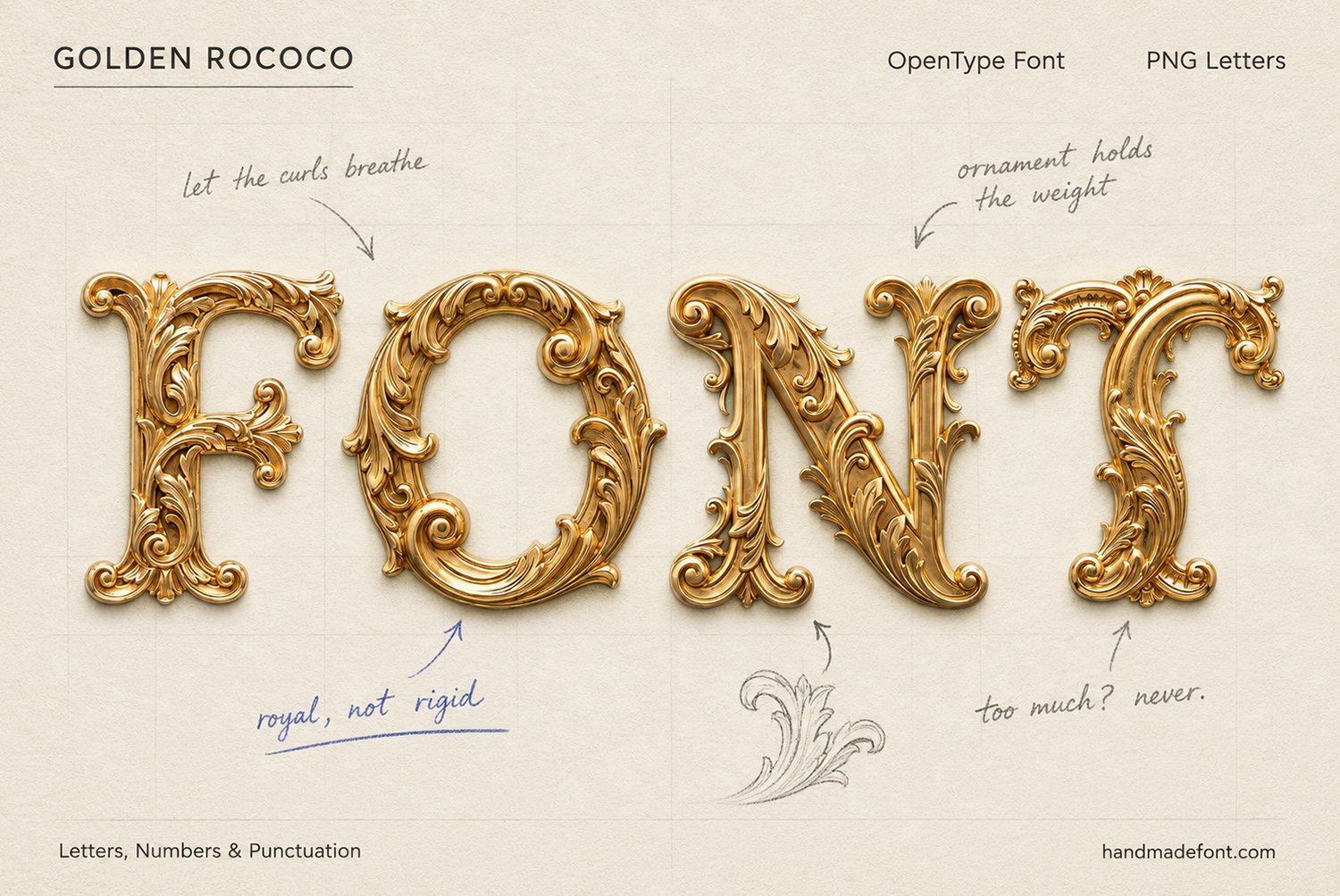 Golden Rococo Font