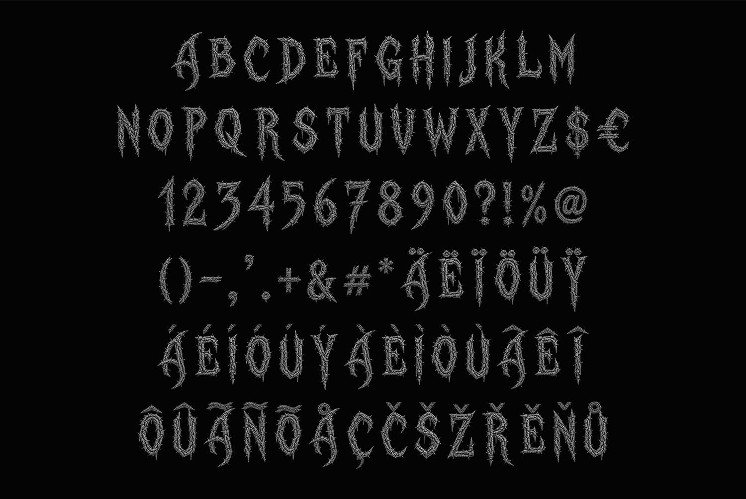 Gothic Barbed Wire Font