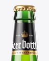 Green Glass Beer Bottle in a Hand Mockup