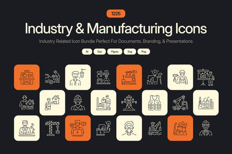 Industry and Manufacturing Icon