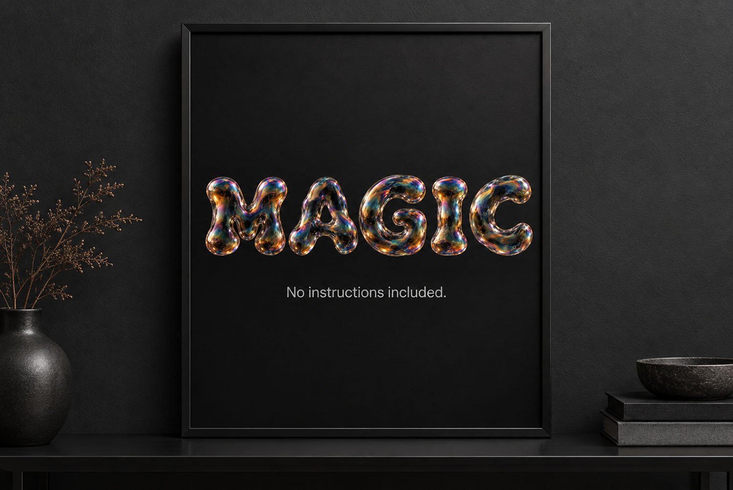 Iridescent Bubble Font