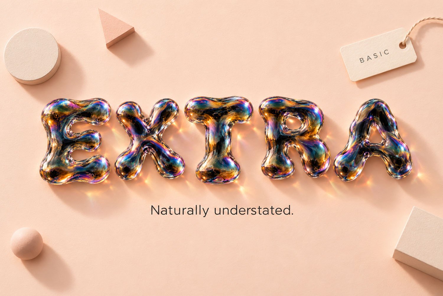 Iridescent Bubble Font