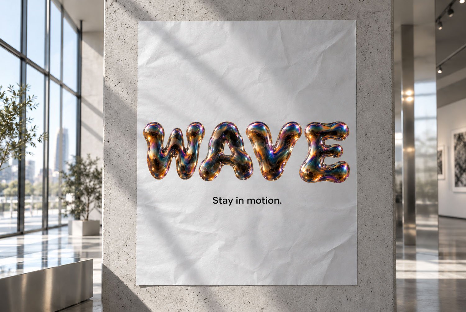 Iridescent Bubble Font