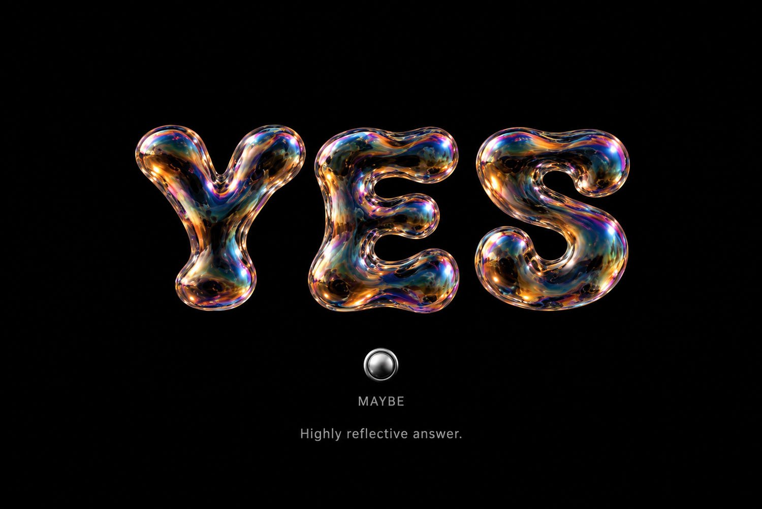 Iridescent Bubble Font