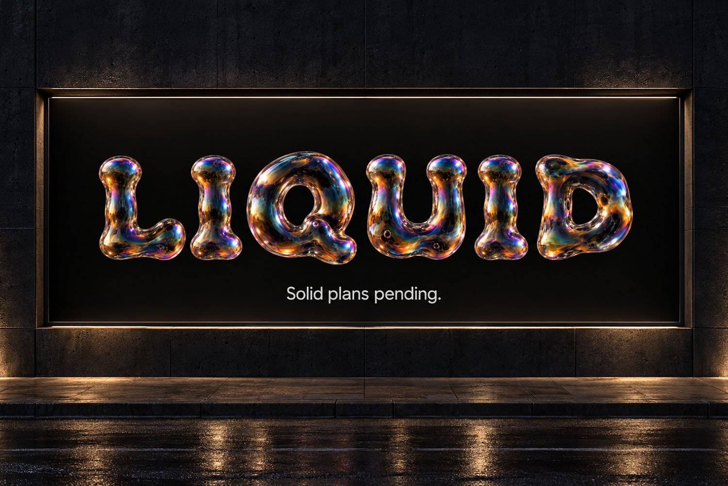 Iridescent Bubble Font
