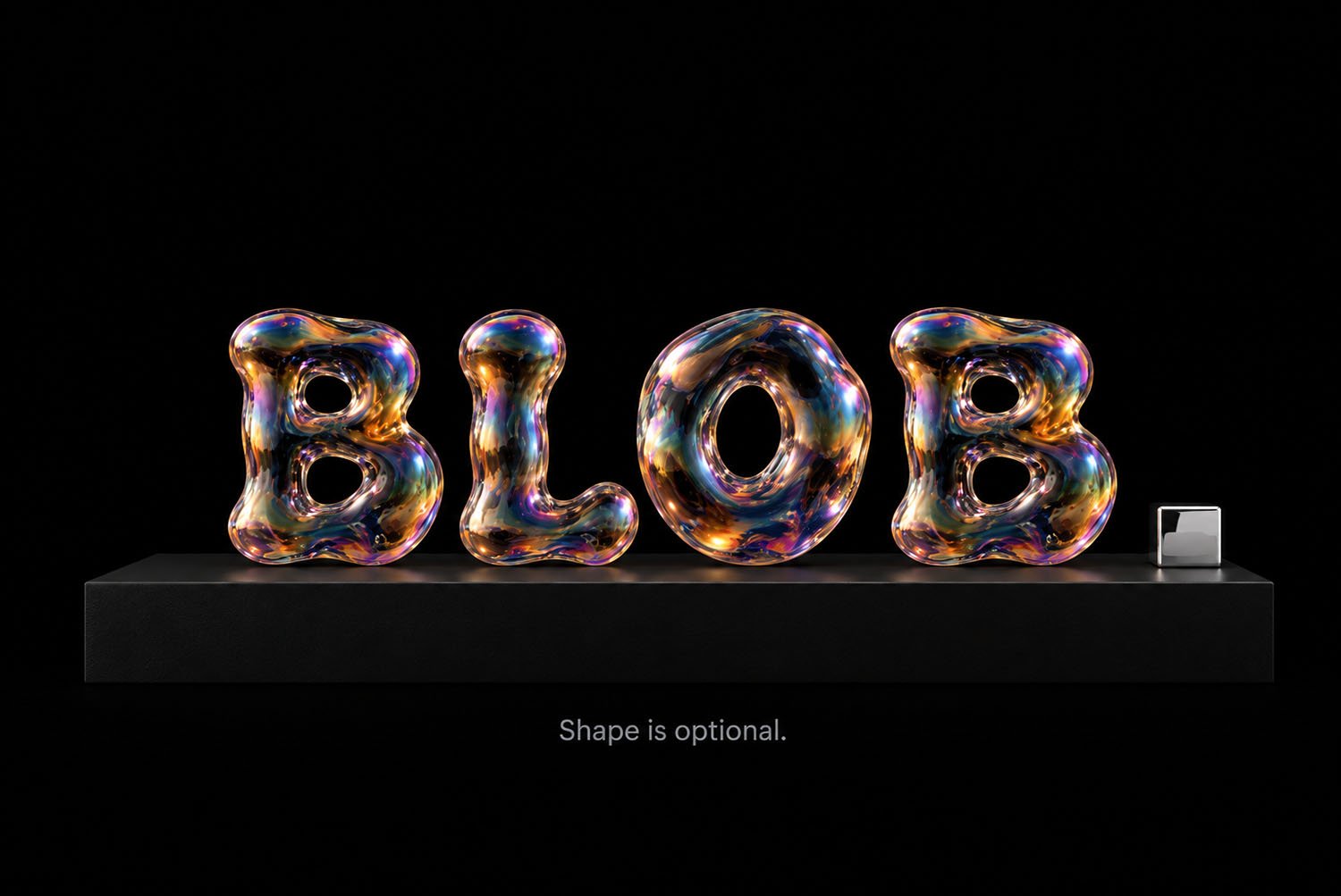 Iridescent Bubble Font
