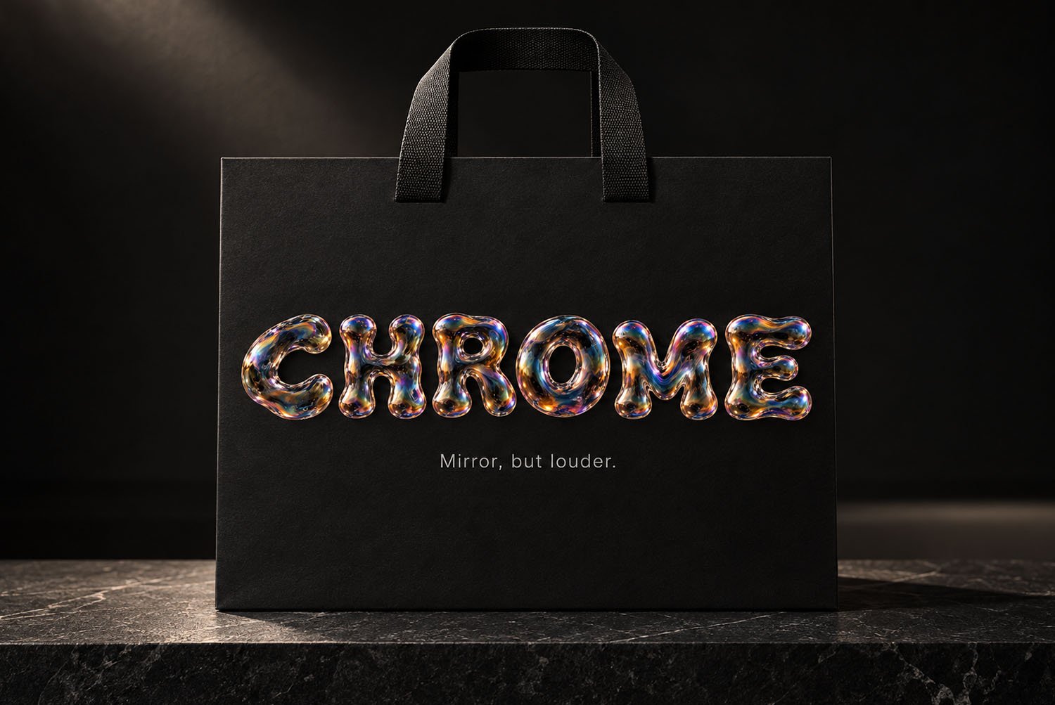Iridescent Bubble Font