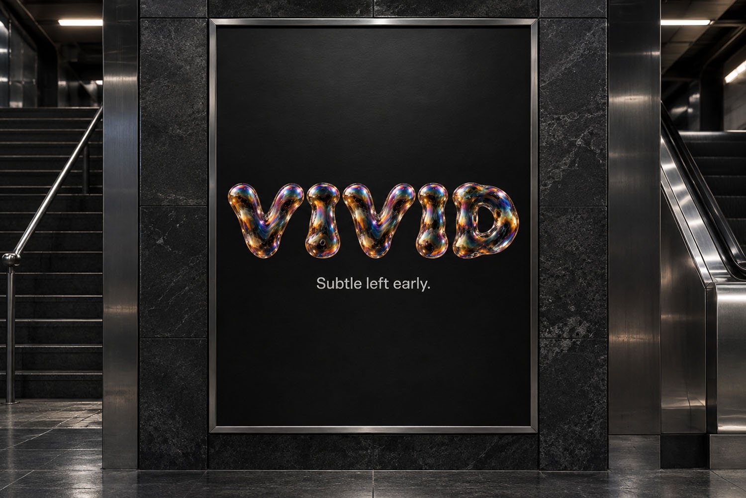 Iridescent Bubble Font