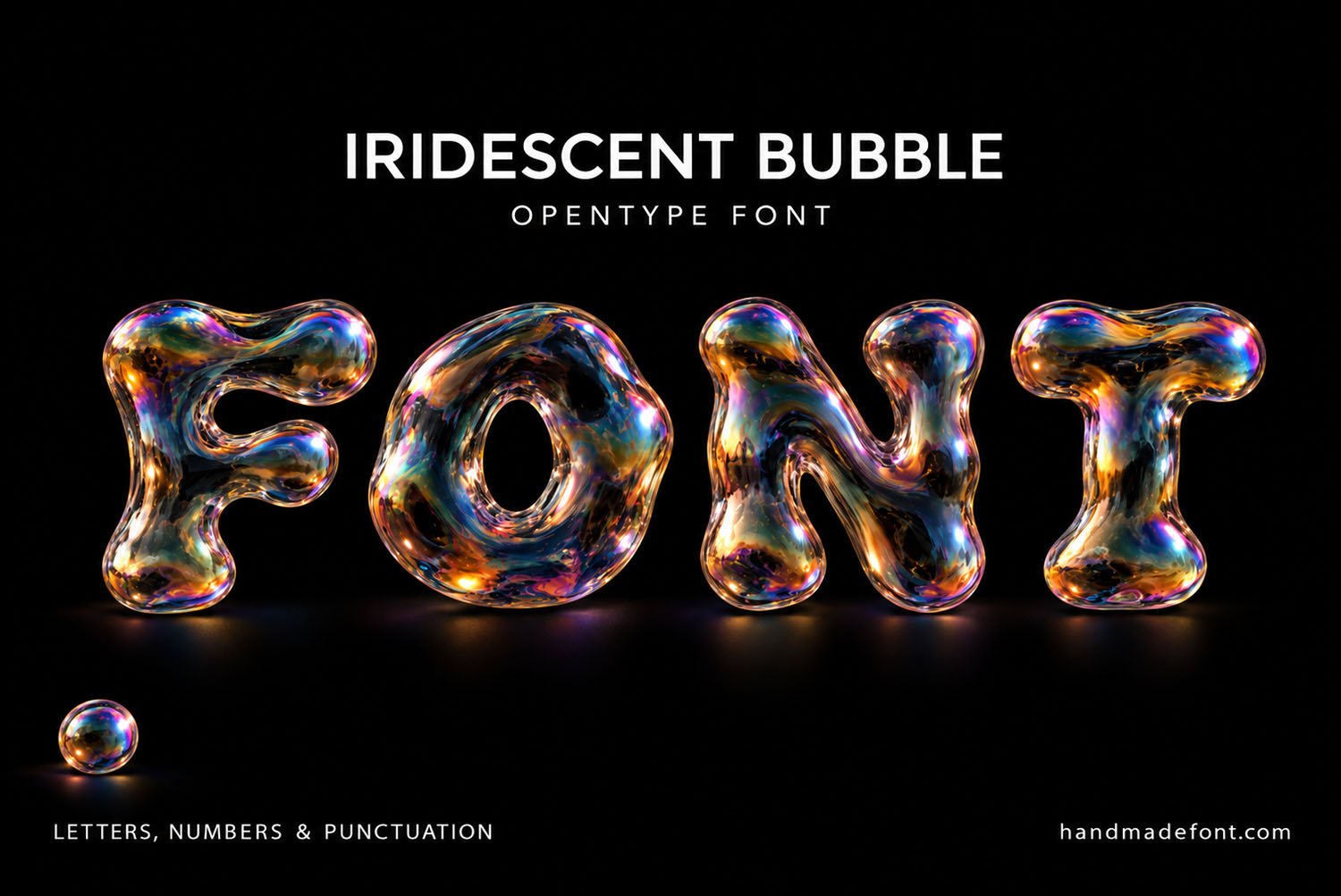 Iridescent Bubble Font