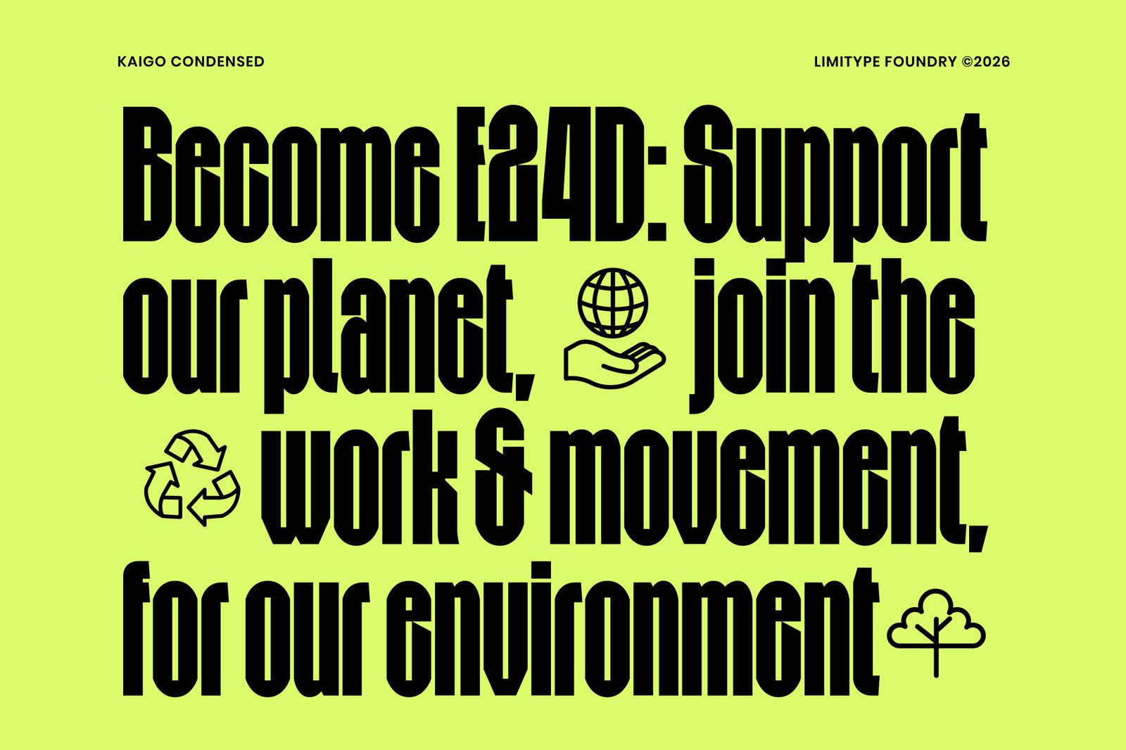 Kaigo - Bold Condensed Font