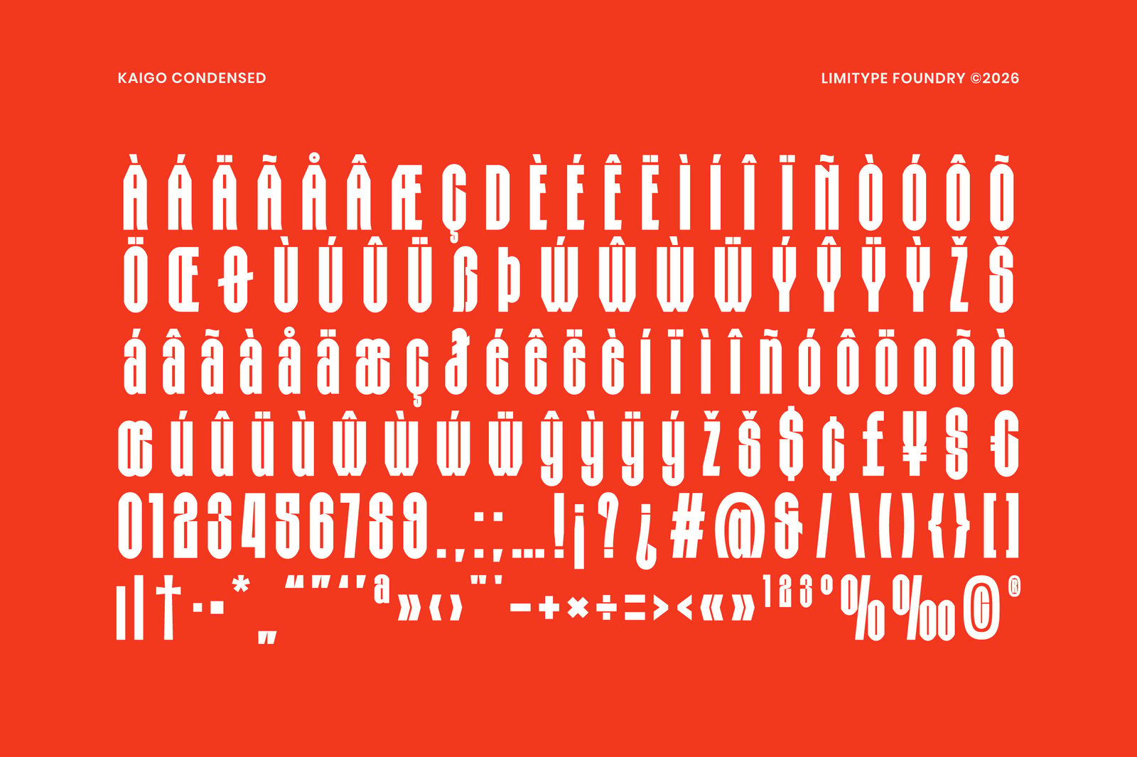 Kaigo - Bold Condensed Font
