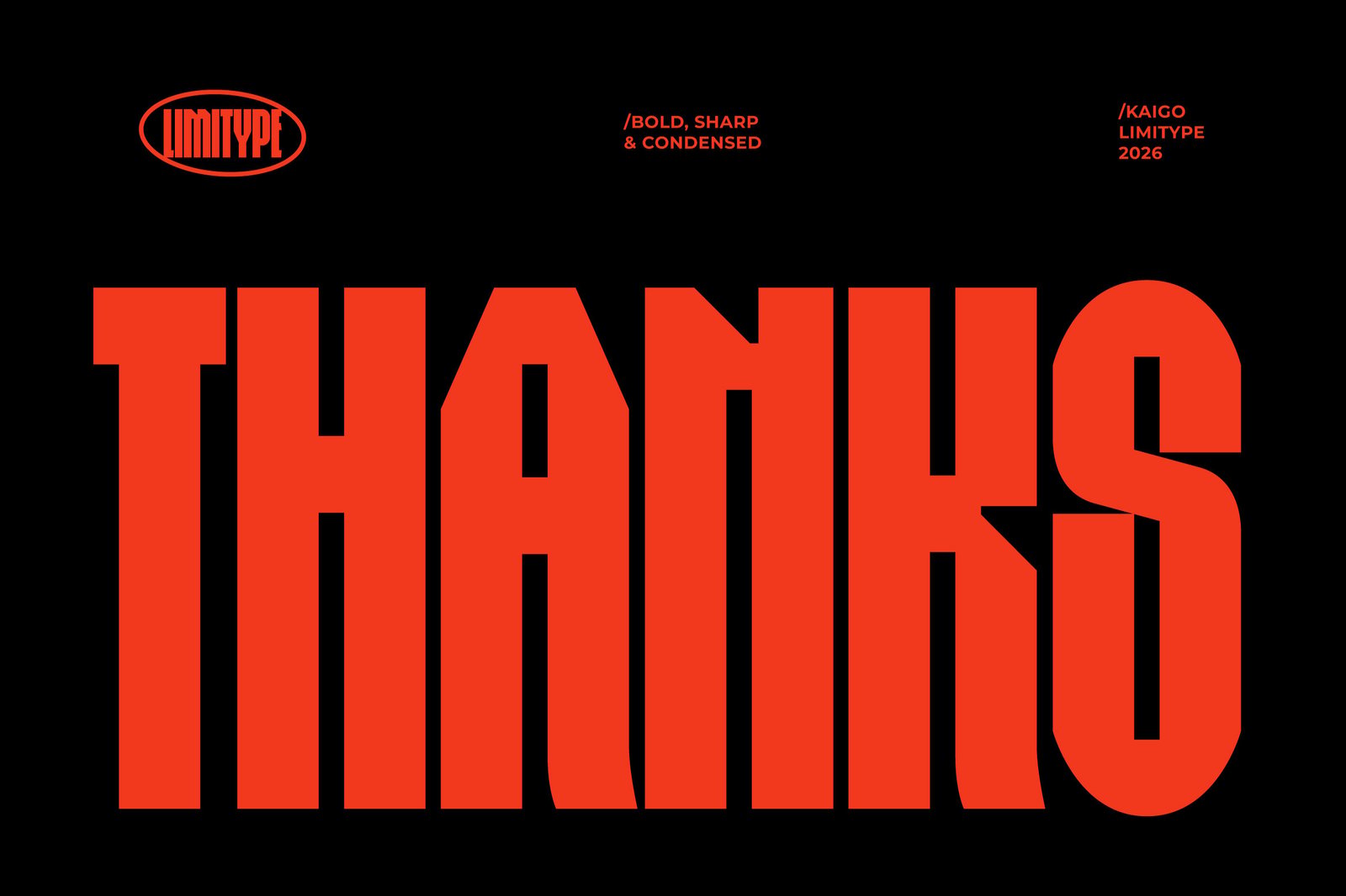 Kaigo - Bold Condensed Font